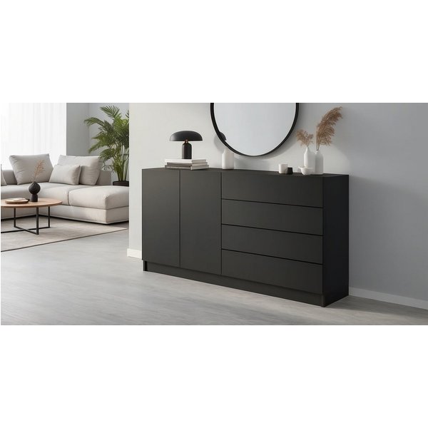 borchardt Möbel Kommode Vaasa, Breite 152cm, Höhe 79cm, grifflos, Breite 152 cm