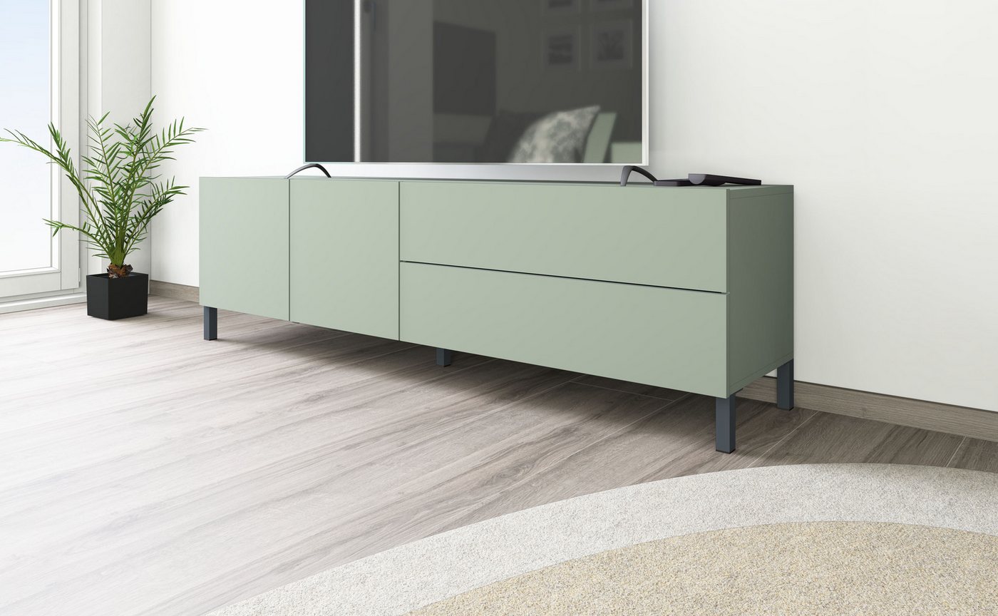 borchardt Möbel Lowboard Sophia, TV-Schrank Breite 152 cm, Metallfüße, grifflose Optik – Bild 3 von 5