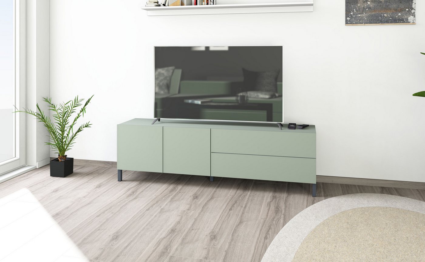 borchardt Möbel Lowboard Sophia, TV-Schrank Breite 152 cm, Metallfüße, grifflose Optik – Bild 4 von 5