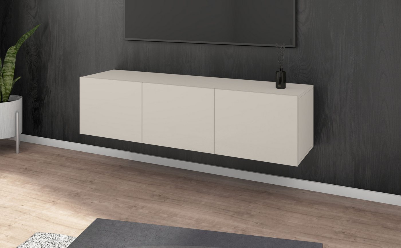 borchardt Möbel Lowboard Sophia, TV-Schrank mit 3 Türen, hängend oder stehend, Breite 139 cm mit 3 Türen, stehend und hängend – Bild 4 von 5