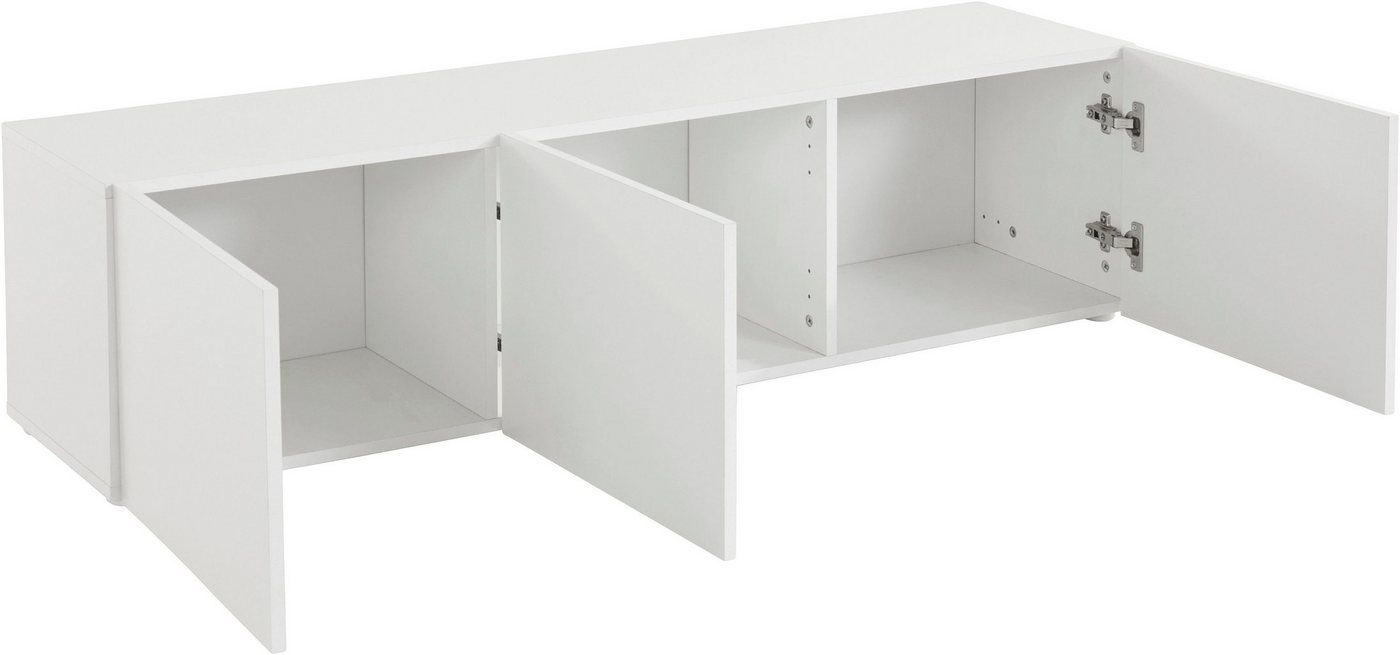 borchardt Möbel Lowboard Sophia, TV-Schrank mit 3 Türen, hängend oder stehend, Modernes TV-Board, Breite 139 cm, 3-türig – Bild 4 von 5