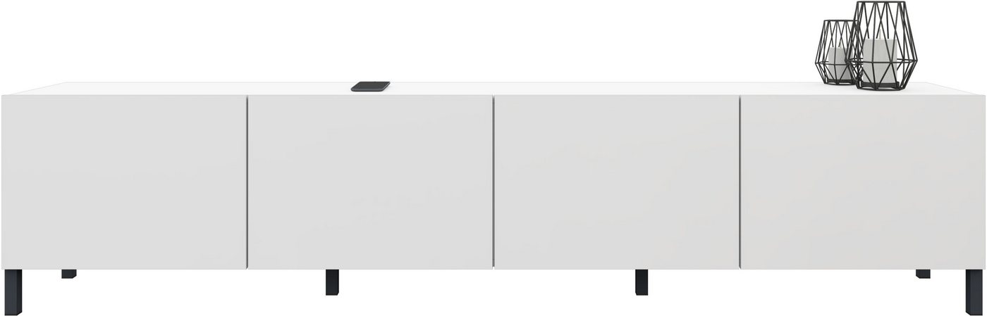 borchardt Möbel Lowboard Sophia, TV-Schrank mit Metallfüßen, Breite 200 cm, 4-türig, Design Made in Germany – Bild 3 von 5