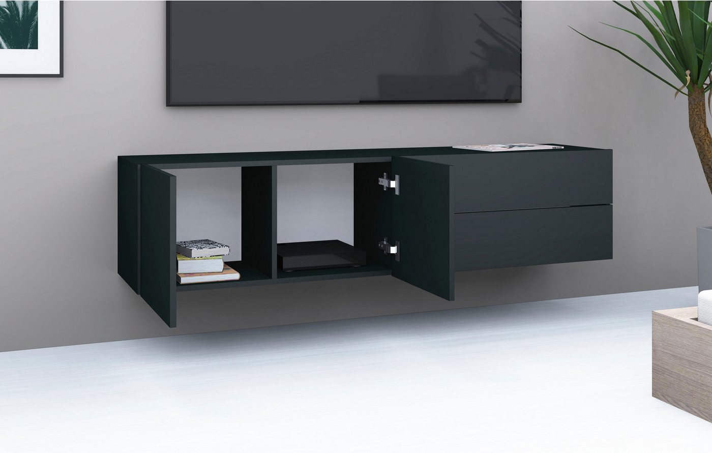 borchardt Möbel Lowboard Sophia, TV-Schrank Breite 152 cm, Breite 152 cm, hängend montierbar – Bild 5 von 5