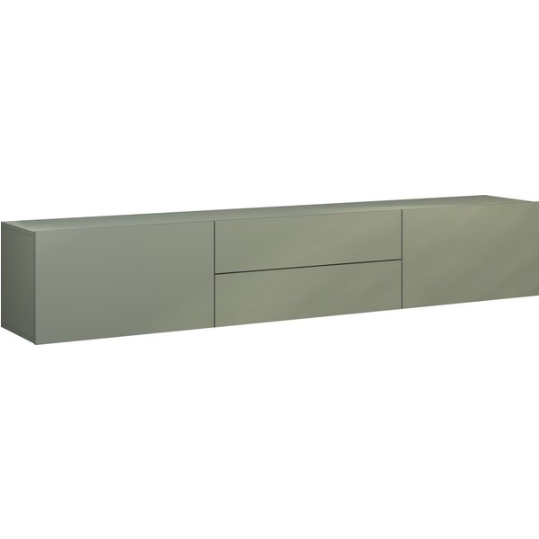 borchardt Möbel Lowboard Sophia, TV-Schrank Breite 200 cm, Breite 200 cm mit 2 Klappen und 2 Schubkästen, stehend und hängend