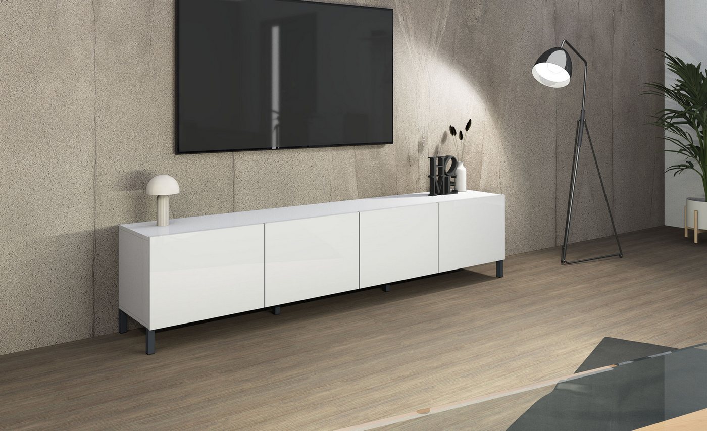 borchardt Möbel Lowboard Sophia, TV-Schrank mit Metallfüßen, Metallfüße, grifflose Optik – Bild 2 von 5