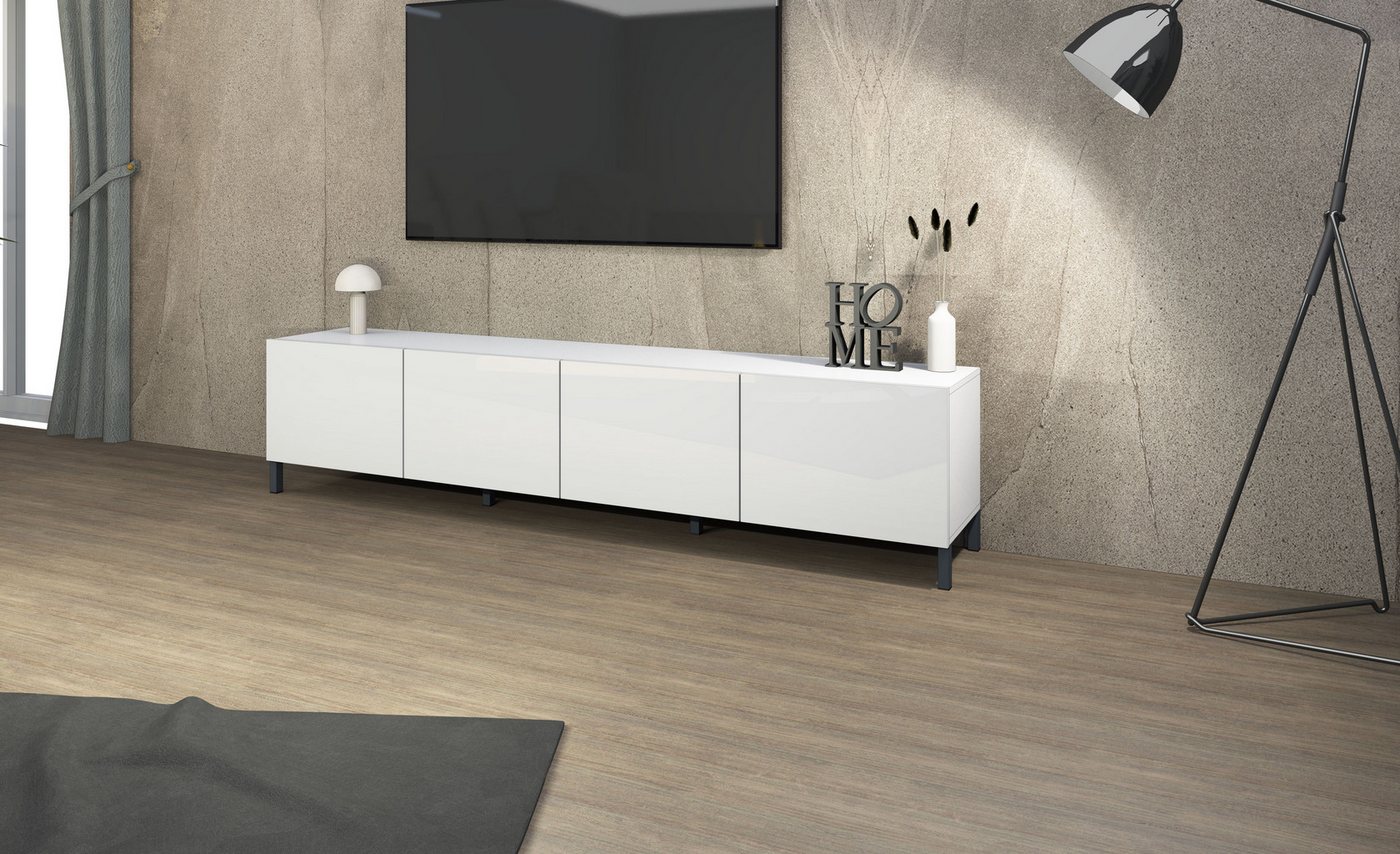 borchardt Möbel Lowboard Sophia, TV-Schrank mit Metallfüßen, Metallfüße, grifflose Optik – Bild 5 von 5