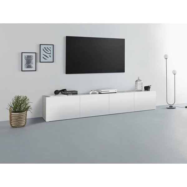 borchardt Möbel Lowboard Sophia, TV-Schrank mit 4 Türen, hängend oder stehend, Breite 200 cm, 4-türig, Modernes Design made in Germany