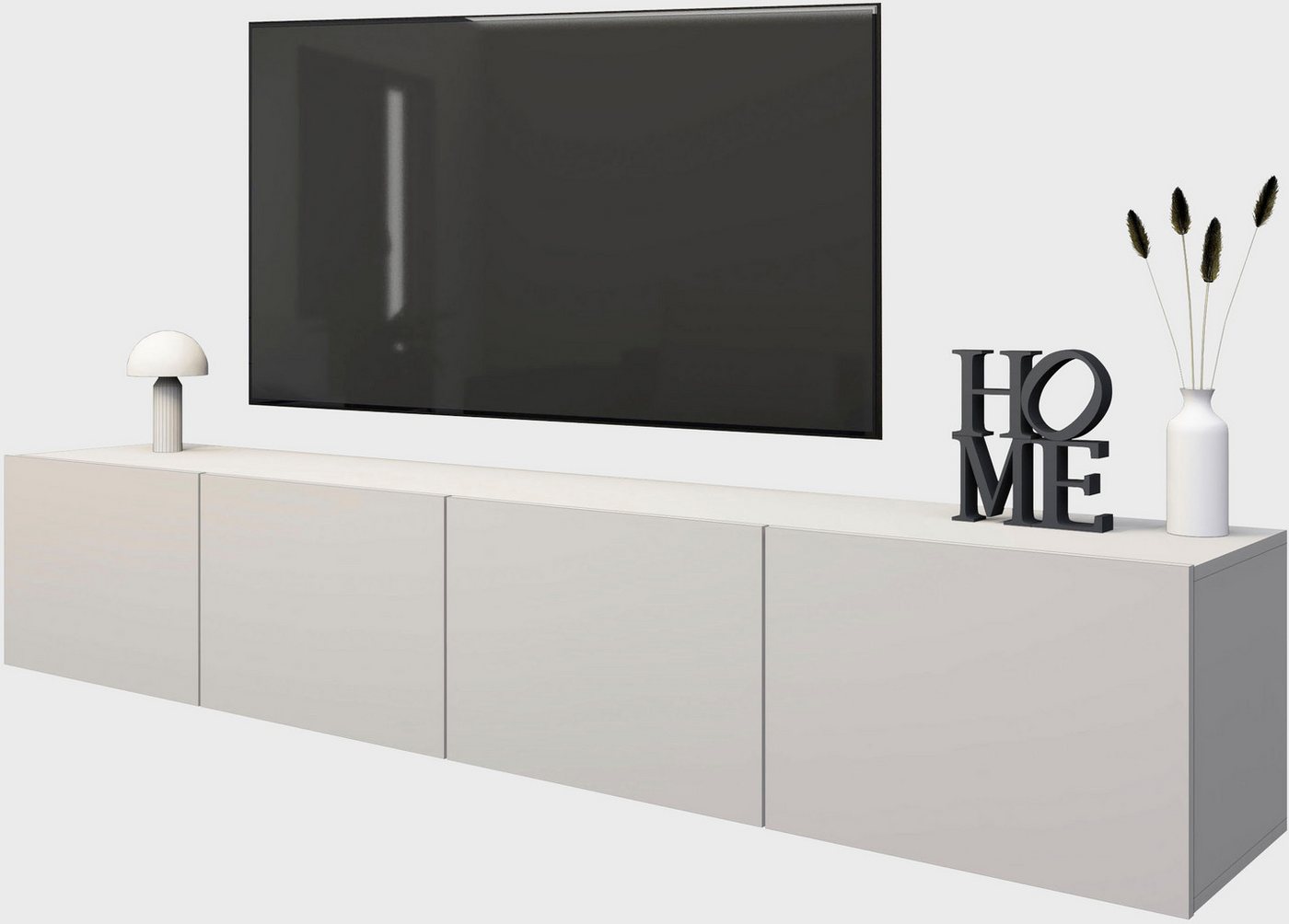 borchardt Möbel Lowboard Sophia, TV-Schrank mit 4 Türen, hängend oder stehend, Breite 200 cm mit 4 Türen, stehend und hängend – Bild 2 von 5