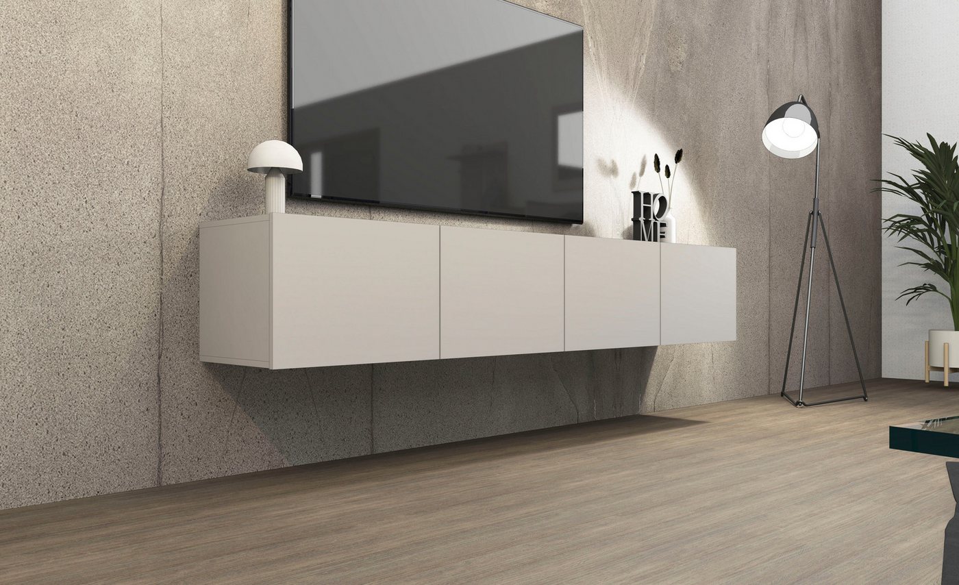 borchardt Möbel Lowboard Sophia, TV-Schrank mit 4 Türen, hängend oder stehend, Breite 200 cm mit 4 Türen, stehend und hängend – Bild 4 von 5