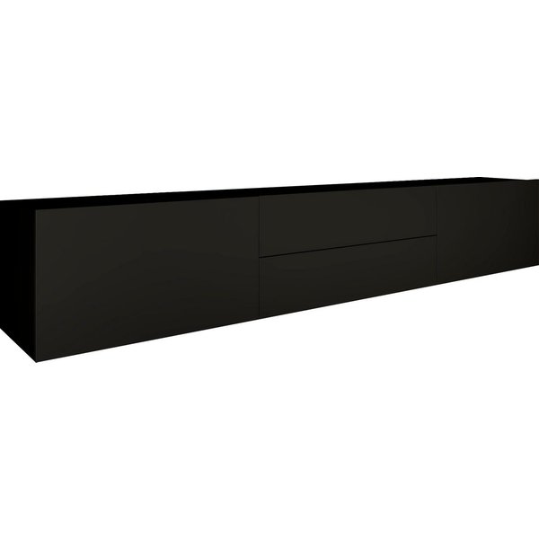 borchardt Möbel Lowboard Sophia, TV-Schrank Breite 200 cm, Breite 200 cm mit 2 Klappen und 2 Schubkästen, stehend und hängend