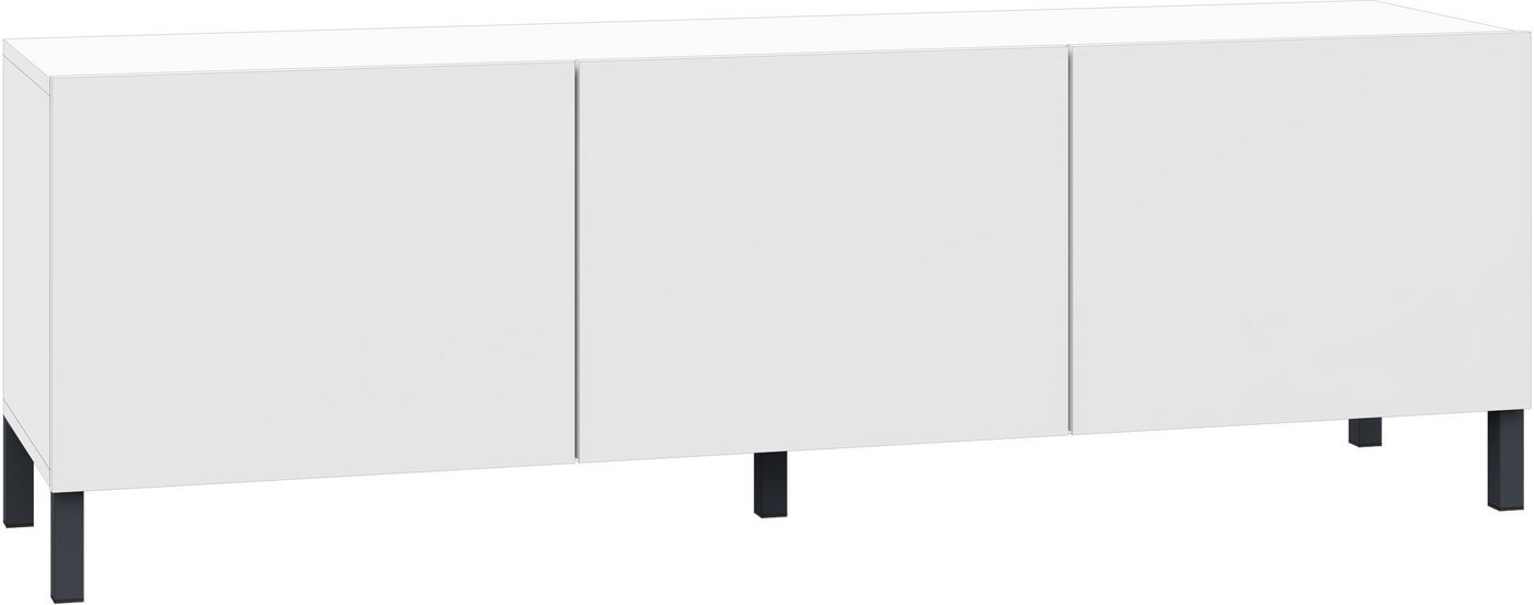 borchardt Möbel Lowboard Sophia, TV-Schrank mit Metallfüßen, Modernes TV-Board, Breite 139 cm, 3-türig – Bild 2 von 5