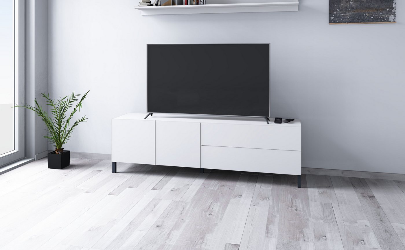 borchardt Möbel Lowboard Sophia, TV-Schrank Breite 152 cm, Metallfüße, grifflose Optik – Bild 5 von 5