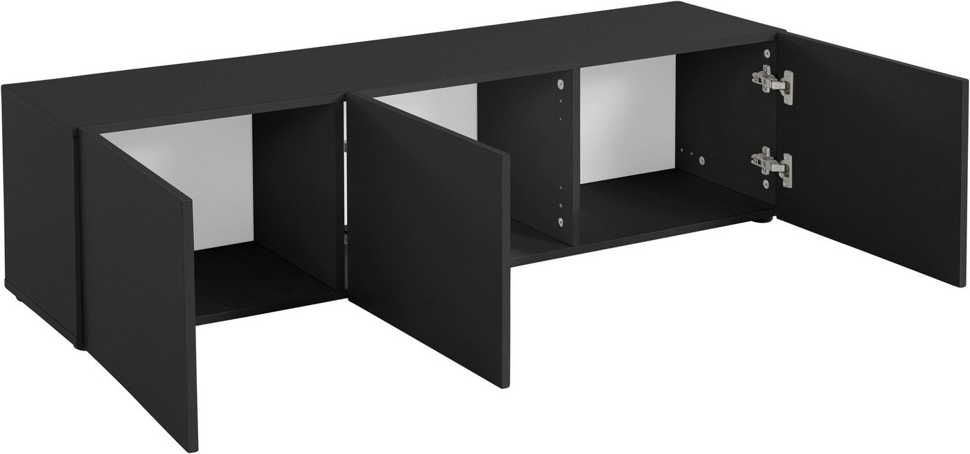 borchardt Möbel Lowboard Sophia, TV-Schrank mit 3 Türen, hängend oder stehend, Breite 139 cm mit 3 Türen, stehend und hängend – Bild 4 von 5