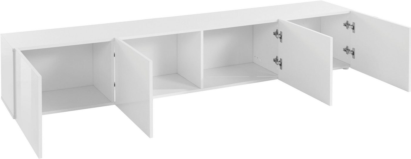 borchardt Möbel Lowboard Sophia, TV-Schrank mit 4 Türen, hängend oder stehend, Breite 200 cm mit 4 Türen, stehend und hängend – Bild 4 von 5