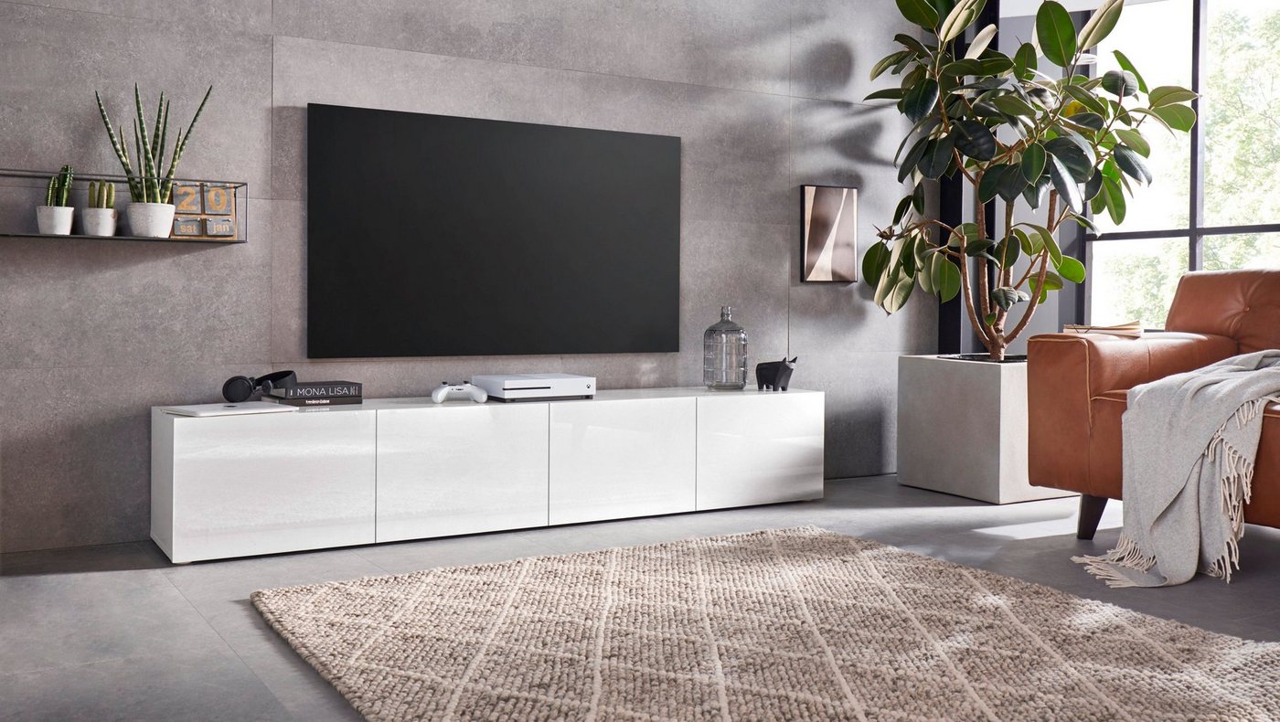 borchardt Möbel Lowboard Sophia, TV-Schrank mit 4 Türen, hängend oder stehend, Breite 200 cm mit 4 Türen, stehend und hängend – Bild 5 von 5