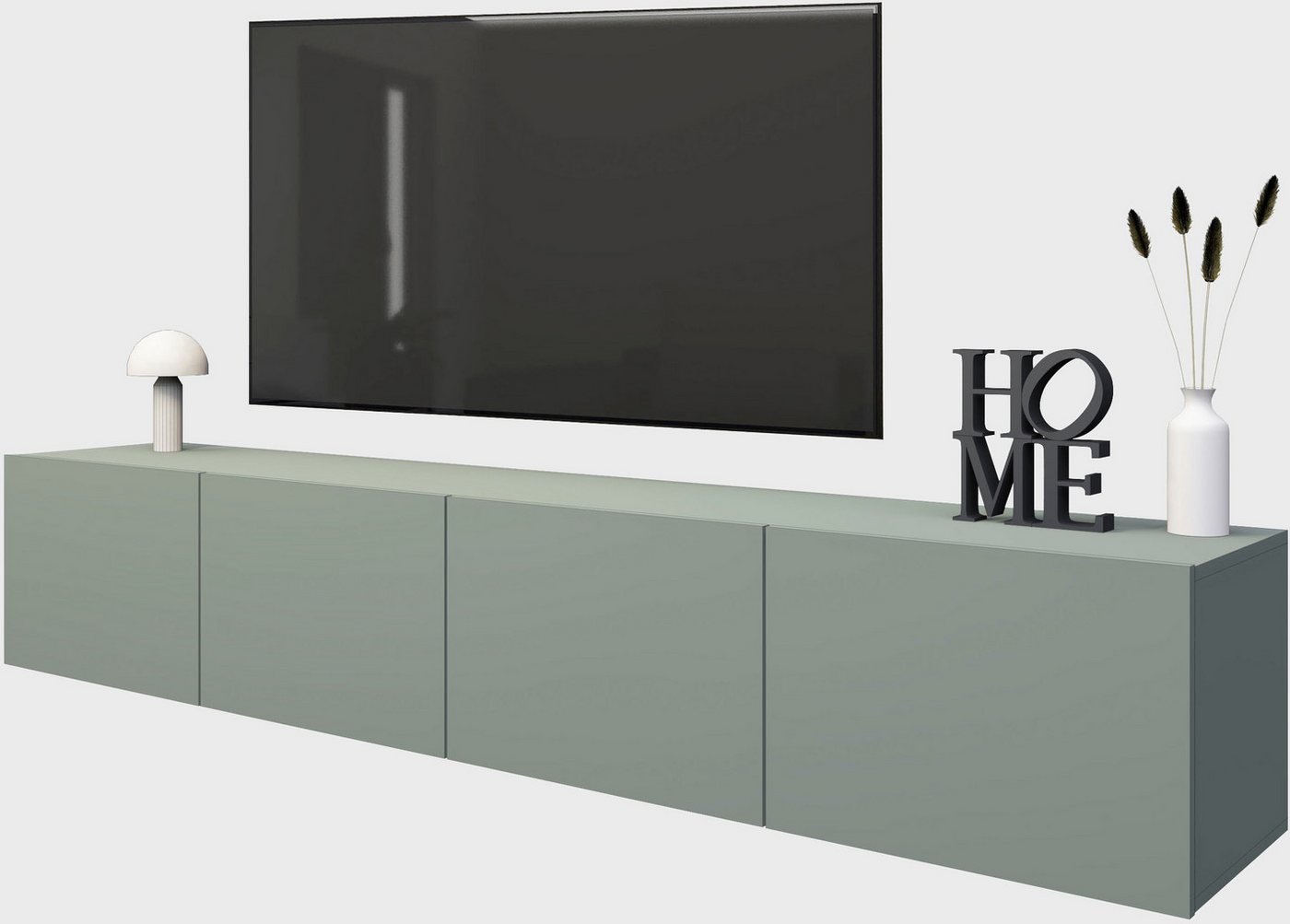 borchardt Möbel Lowboard Sophia, TV-Schrank mit 4 Türen, hängend oder stehend, Breite 200 cm mit 4 Türen, stehend und hängend – Bild 2 von 5