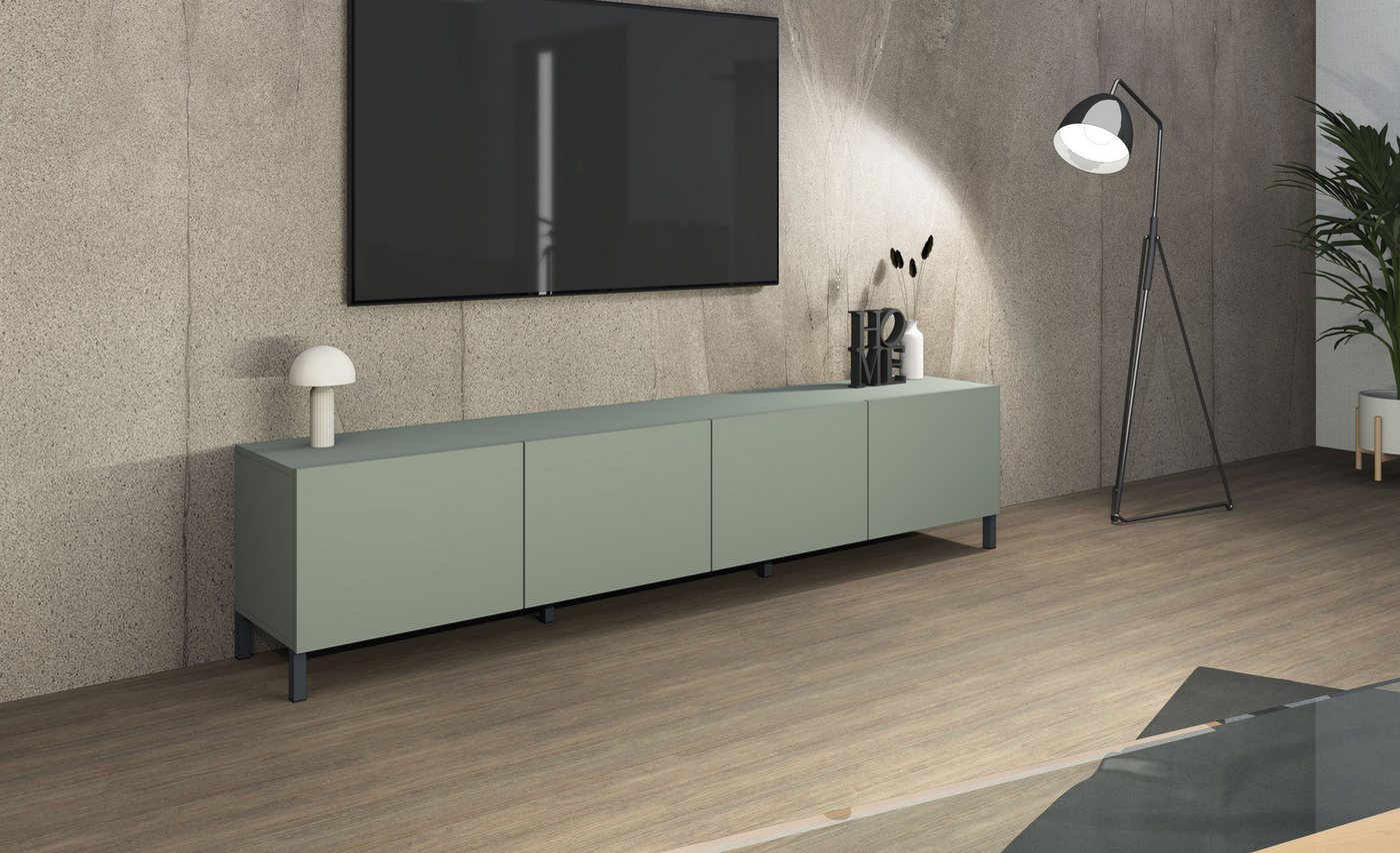 borchardt Möbel Lowboard Sophia, TV-Schrank mit Metallfüßen, Metallfüße, grifflose Optik – Bild 2 von 5