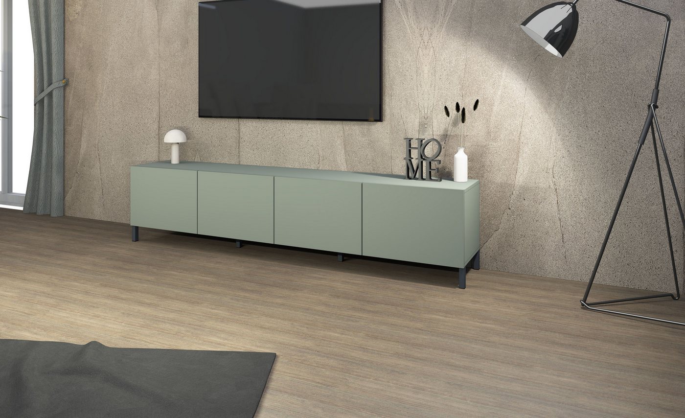 borchardt Möbel Lowboard Sophia, TV-Schrank mit Metallfüßen, Metallfüße, grifflose Optik – Bild 3 von 5