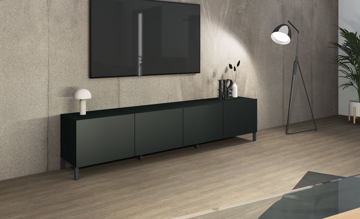 borchardt Möbel Lowboard Sophia, TV-Schrank mit Metallfüßen, Metallfüße, grifflose Optik – Bild 4 von 5