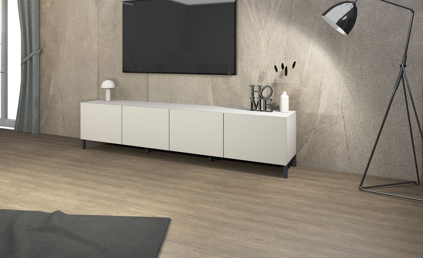 borchardt Möbel Lowboard Sophia, TV-Schrank mit Metallfüßen, Metallfüße, grifflose Optik – Bild 3 von 5