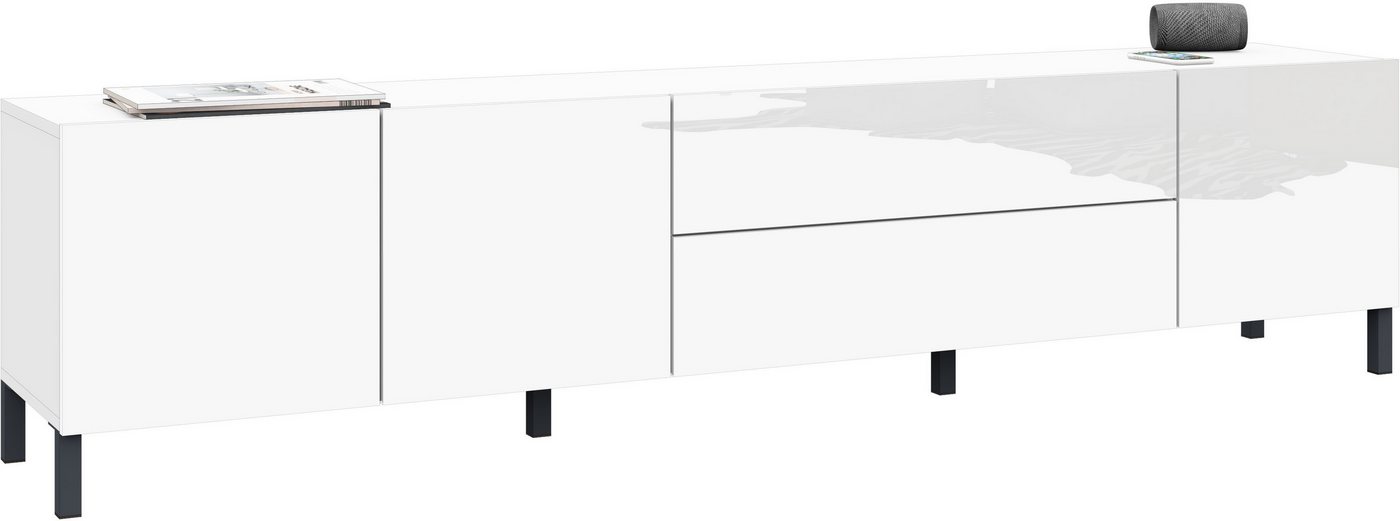 borchardt Möbel Lowboard Sophia, Tv-Schrank Breite 190 cm, Metallfüße, grifflose Optik – Bild 2 von 5
