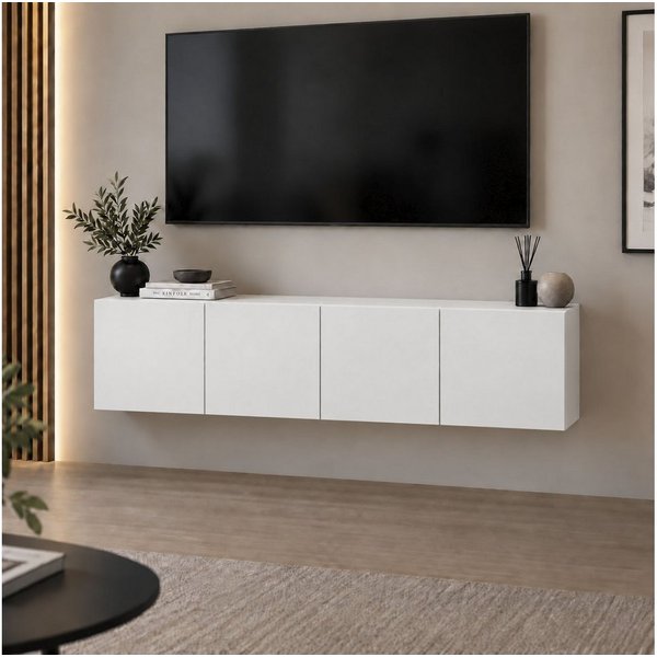 borchardt Möbel Lowboard Vaasa, Konsole, Hängeschrank mit 4 Türen, Breite 152 cm, nur hängend