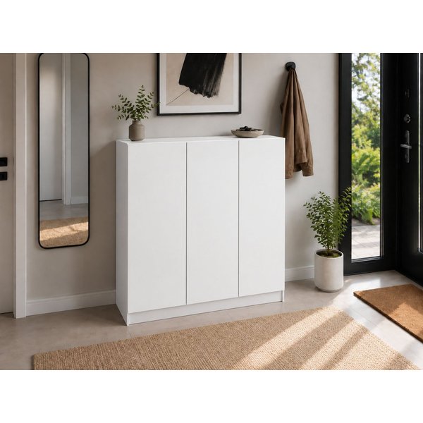 borchardt Möbel Schuhschrank Vaasa, Breite 114 cm, Höhe 120 cm, 12 Fächer Breite 114 cm, Höhe 120 cm, grifflose Optik