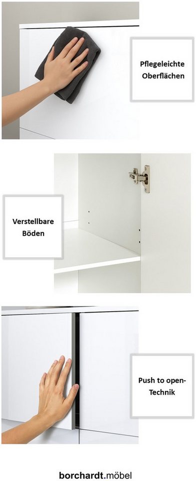 borchardt Möbel Schuhschrank Vaasa, Breite 114 cm, Höhe 120 cm, 12 Fächer Breite 114 cm – Bild 3 von 5