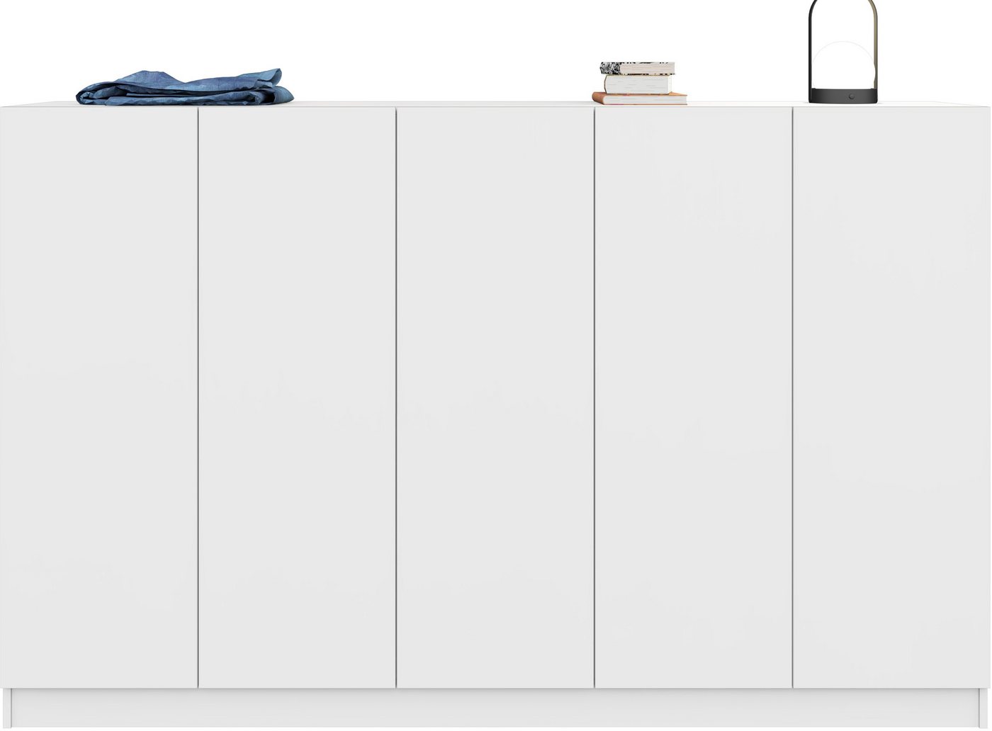 borchardt Möbel Schuhschrank Vaasa, Schuhregal 5-türig mit 18 verstellbaren Fächern Breite 190 cm, Höhe 120 cm, grifflose Optik – Bild 4 von 5