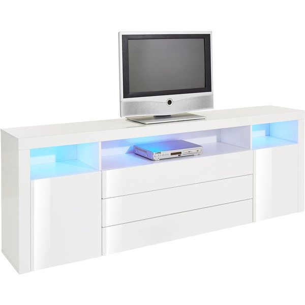 borchardt Möbel Sideboard Santa Fé, Kommode 200 cm breit, Push-to-open-Funktion, 2 Türen, 3 Schubkästen und 3 offene Fächer