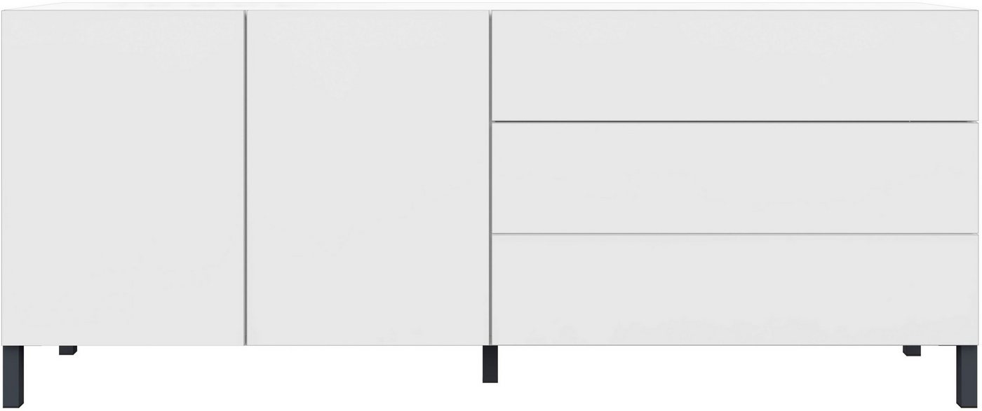 borchardt Möbel Sideboard Sophia, Kommode mit Metallfüßen, 3 Schubkästen, Breite 152 oder 190 cm, grifflose Optik, viel Stauraum, verstellbare Böden – Bild 2 von 5