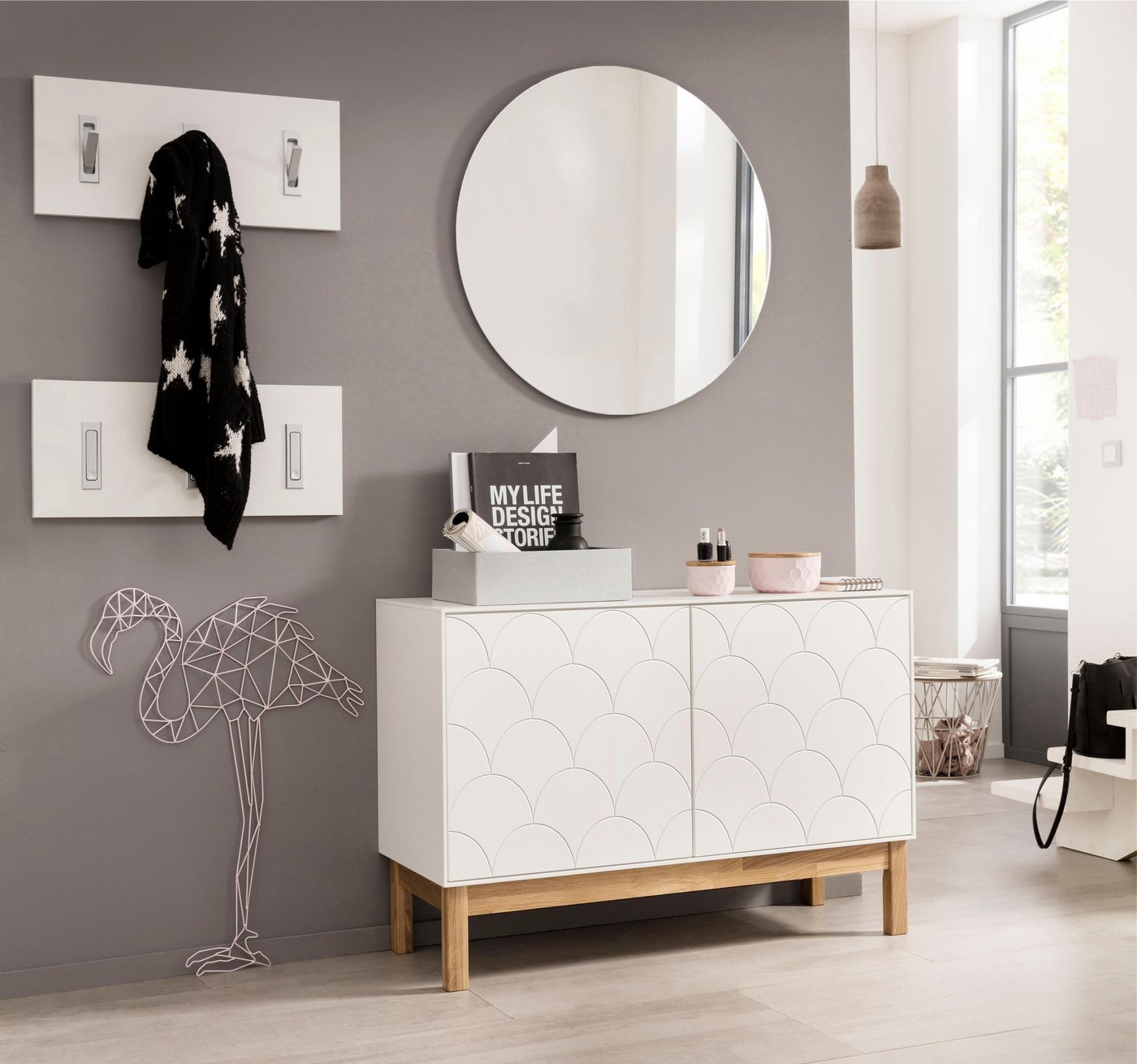 borchardt Möbel Spiegel Panama Ø75cm, Ganzflächig, Ø75cm – Bild 3 von 5