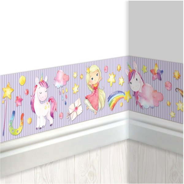 PAPIERDRACHEN Bordüre Papierdrachen Kinderbordüre, Bordüre für das Kinderzimmer