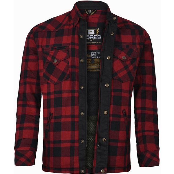 Bores Motorradjacke Lumberjack Premium Motorradhemd Wasserdicht Atmungsaktiv reißfest wasserdichte