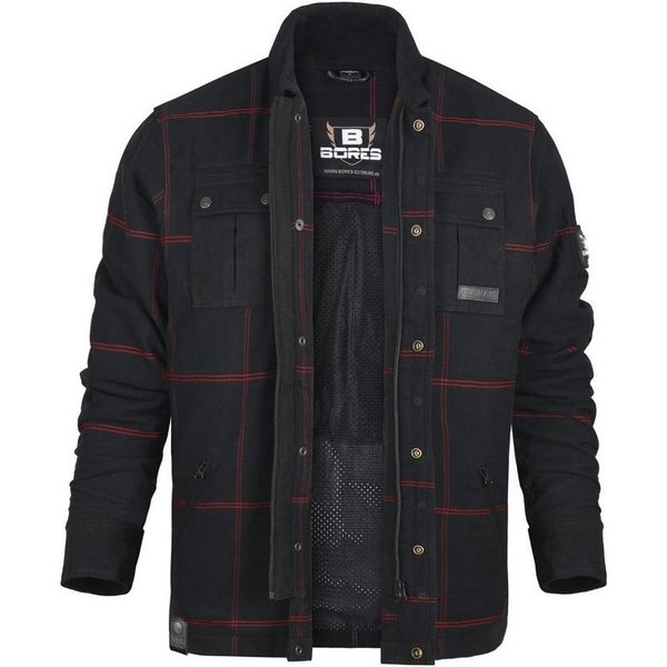 Bores Motorradjacke Lumberjack Premium Plus Bortexx Herren Motorradhemd Schutzlevel B