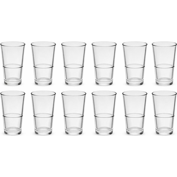 Bormioli Rocco Longdrinkglas Longdrinkbecher 370 ml Sestriere, 12 Stück, 12-tlg., Glas, stapelbar, spülmaschinengeeignet