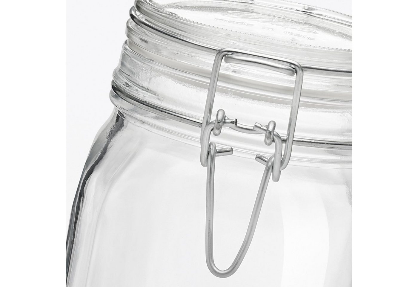 Bormioli Rocco Vorratsglas Fido, Glas, (Set, 6-tlg., 6 Stück, 3,0l Fassungsvermögen), luftdicht verschließbar, mit Bügelverschluß – Bild 2 von 4