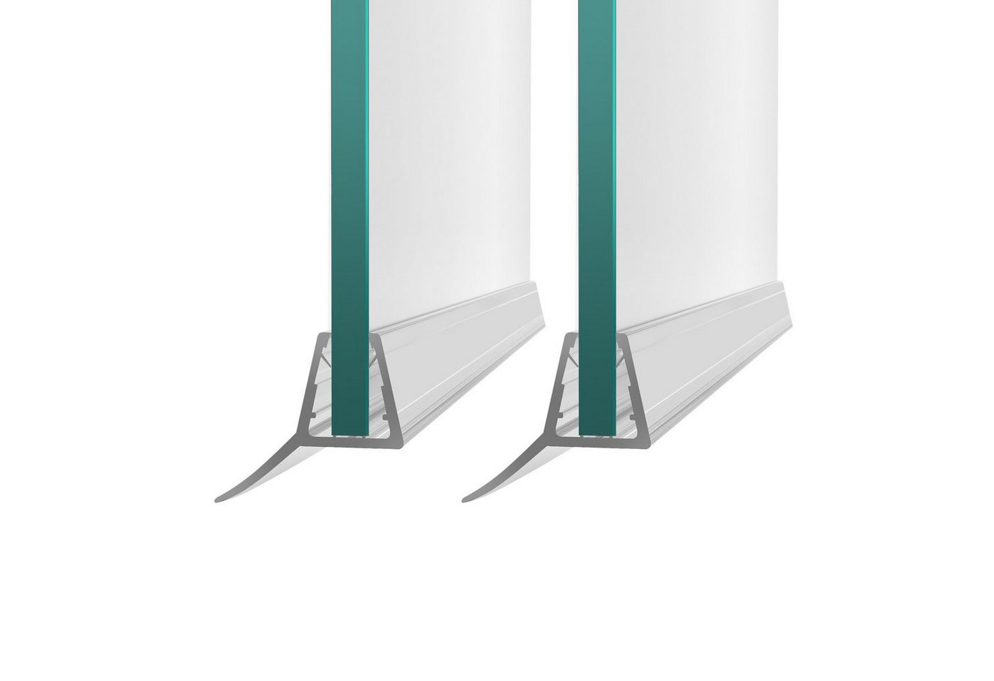 Boromal Duschdichtung 2x100cm Universal Duschdichtung Doppelpack für 4-6mm Glastür, L: 60 cm, (2-St), für 4-6mm Glasstärke,für rechteckige und quadratische Dusc – Bild 4 von 5