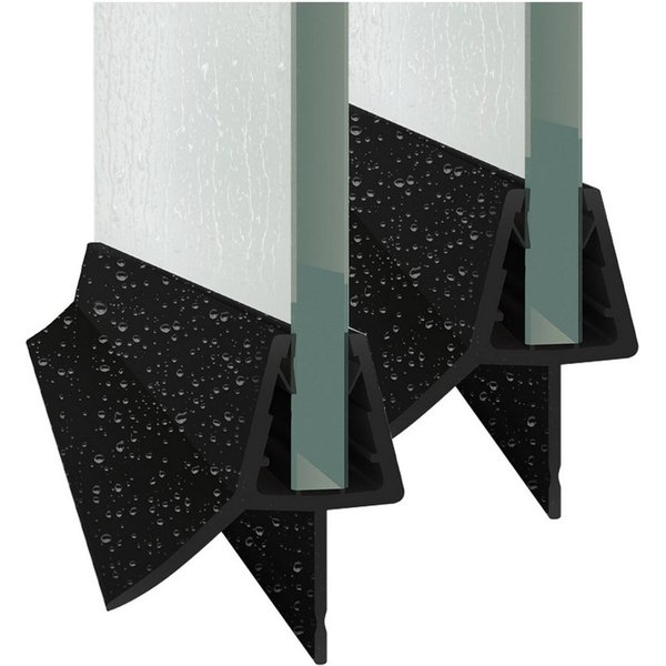 Boromal Duschdichtung Duschtürdichtung Duschwassersperre Geeignet für 4/5/6/7/8 mm Glasdicke, L: 60 cm, (2-St)
