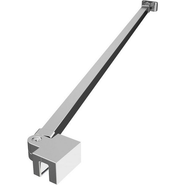 Boromal Duschwand-Stabilisationsstange Stabilisator Haltestange Stabilisierungsstange für Glaswand Walk In, (Stabilisator, Schwarz, Chrom), für Duschwand, Dusch