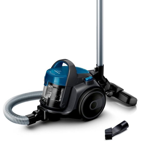 BOSCH Bodenstaubsauger Serie 2 BGC05A220A, Hygiene-Filter, kompakt, platzsparend, leicht, 700 W, beutellos, für Parkett/Teppich/Fliesen, hohe Saugkraft, langes 