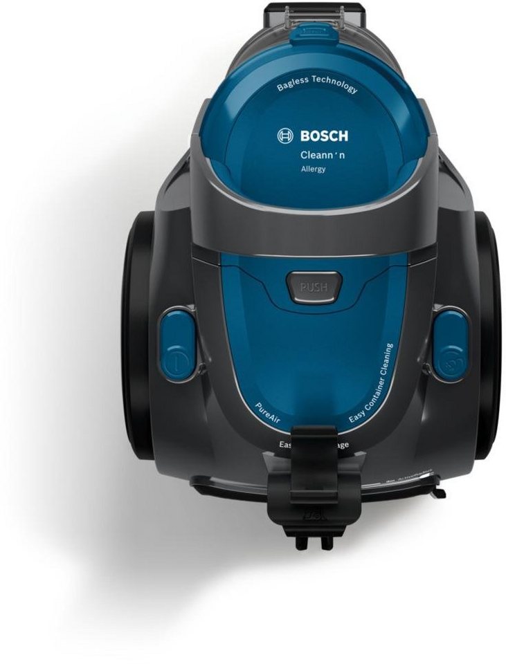 BOSCH Bodenstaubsauger Serie 2 BGC05A220A, Hygiene-Filter, kompakt, platzsparend, leicht, 700 W, beutellos, für Parkett/Teppich/Fliesen, hohe Saugkraft, langes  – Bild 3 von 5