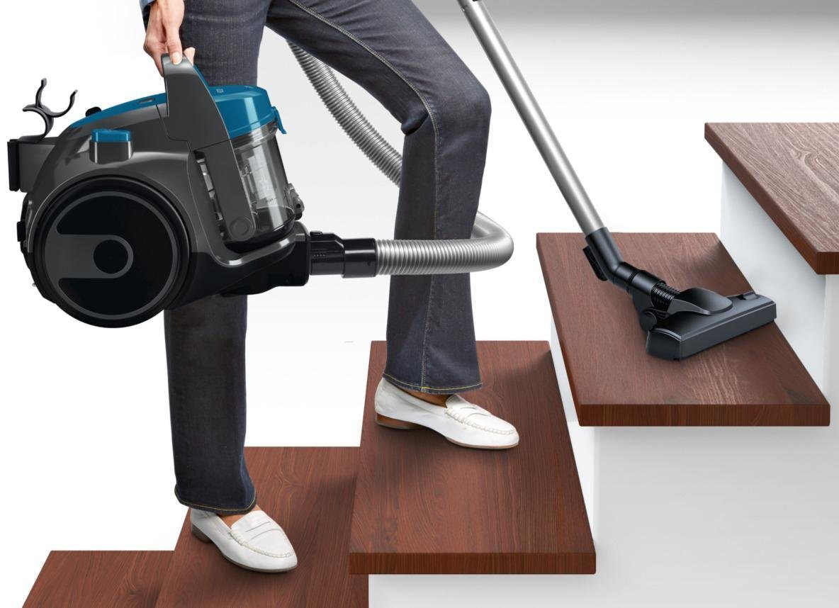 BOSCH Bodenstaubsauger Serie 2 BGC05A220A, Hygiene-Filter, kompakt, platzsparend, leicht, 700 W, beutellos, für Parkett/Teppich/Fliesen, hohe Saugkraft, langes  – Bild 5 von 5