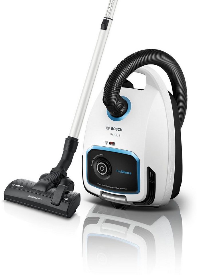 BOSCH Bodenstaubsauger Serie 6 ProSilence BGL6TSIL, Hygiene-Filter, 10 Jahre Motorgarantie, 700 W, mit Beutel, Leistungsregulierung am Handgriff, langes Kabel,  – Bild 4 von 5