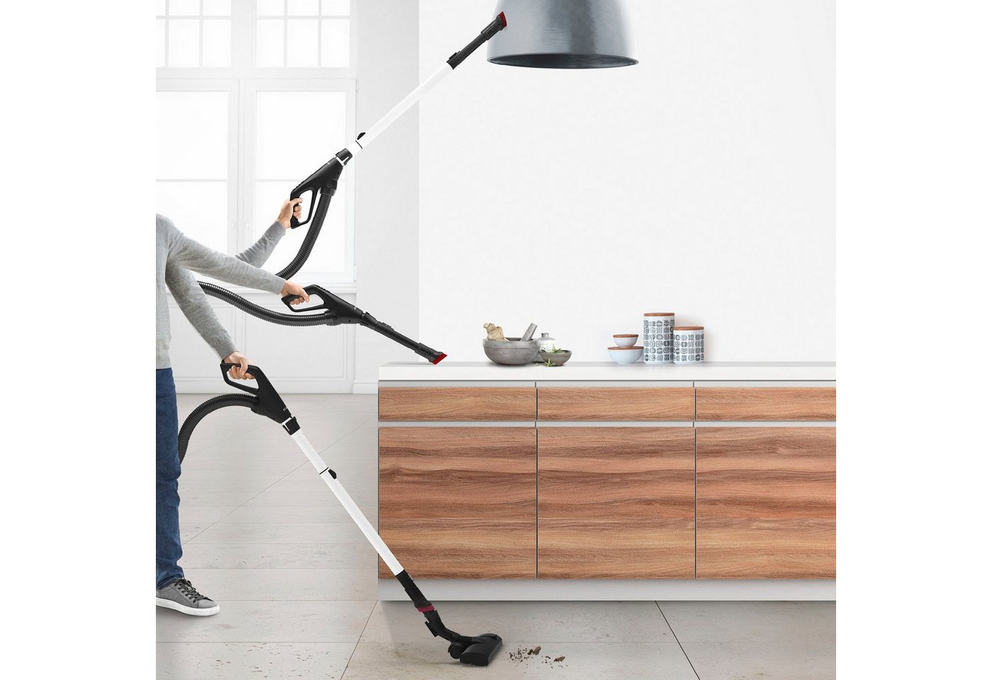 BOSCH Bodenstaubsauger Serie 6 ProSilence BGL6TSIL, Hygiene-Filter, 10 Jahre Motorgarantie, 700 W, mit Beutel, Leistungsregulierung am Handgriff, langes Kabel,  – Bild 5 von 5