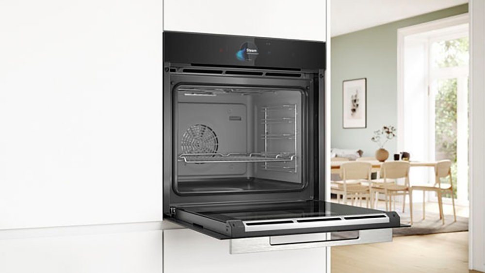 BOSCH Dampfbackofen Serie 8 HSG7584B1, mit Teleskopauszug nachrüstbar, ecoClean Direct, Innovativer digitaler Bedienring & gesunde Dampf-Funktion Plus – Bild 5 von 5
