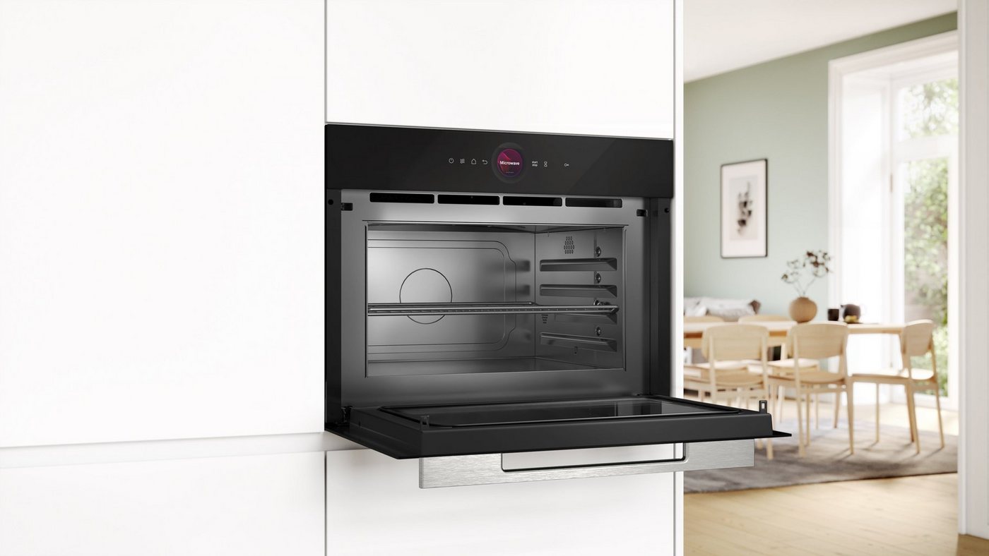 BOSCH Einbau-Mikrowelle CEG732XB1, Grill, Mikrowelle, 36 l, Smarter digitaler Bedienring mit verlässlichem AutoPilot 10 – Bild 2 von 5