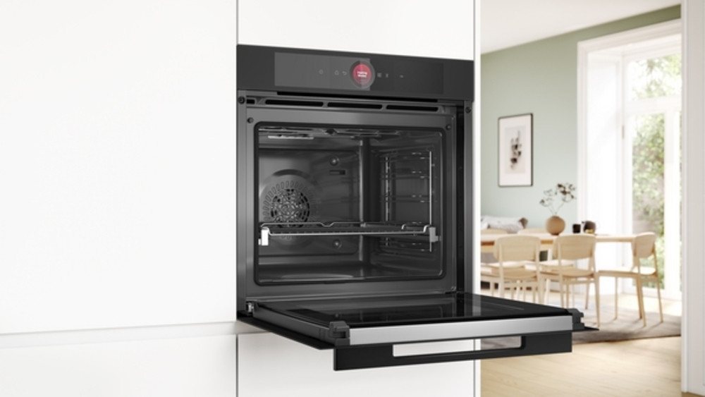 BOSCH Einbaubackofen Serie 8 Serie 8, HBG974LM1, Einbau-Backofen, Schwarz, 60 x 60 cm, EEK: A+, Pyrolyse-Selbstreinigung, Selbstreinigungs-Technik (Pyrolyse) – Bild 4 von 5