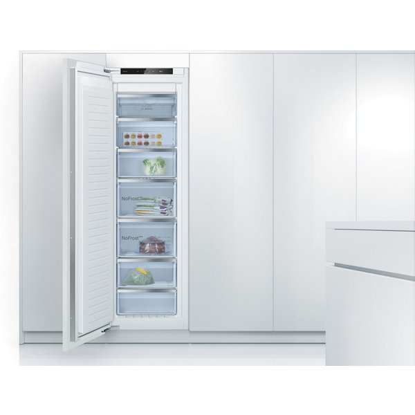 BOSCH Einbaugefrierschrank Serie 6 GIN81ACE0, 177,2 cm hoch, 55,8 cm breit, Warnsignal mit Ton oder Licht & No Frost