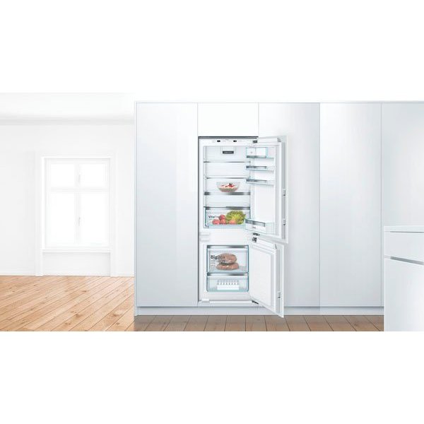 BOSCH Einbaukühlgefrierkombination 6 KIS77ADD0, 157,8 cm hoch, 55,8 cm breit, Lebensmittel bleiben länger frisch dank VitaFresh